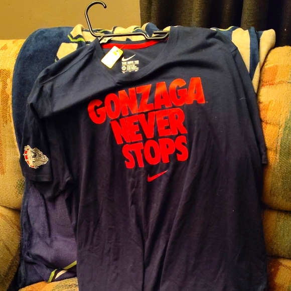 Nike Adult Navy Blue Gonzaga T-Shirt Size 2XL - Picture 1 of 3